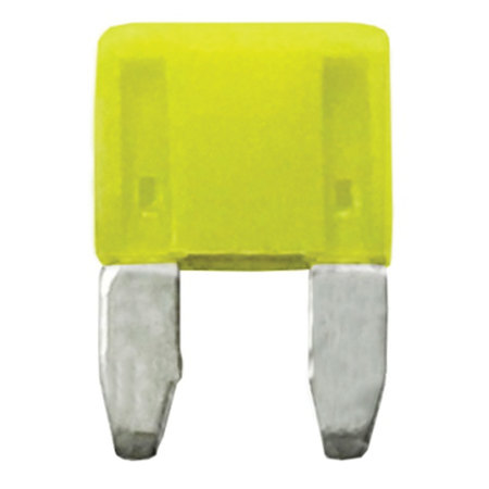 WIRTHCO ENGINEERING WirthCo 24120 MinBlade Fuse - 20 Amp (Yellow), Pack of 5 24120